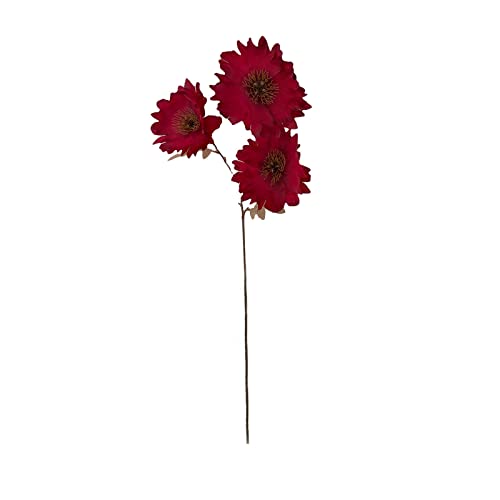 RThNDM 6 flores artificiales de seda de amapola 25.6 tallos artificiales de anémona de amapola roja al tacto real, flores falsas para decoración del hogar, centros de mesa, arreglo de ramo de boda Cover