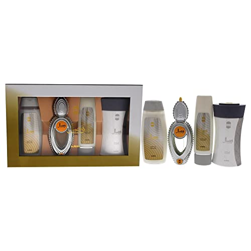 Ajmal Wisal Gift Set for Unisex, 50ml PERFUME,200ml SHOWER G...