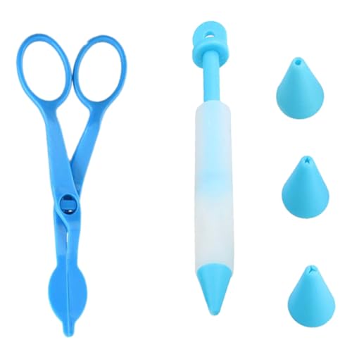 Ipetboom 1Juego para Pastelería con Tijeras Multifunción y Accesorios Completo para Decoración de Postres Herramientas de para Crema y