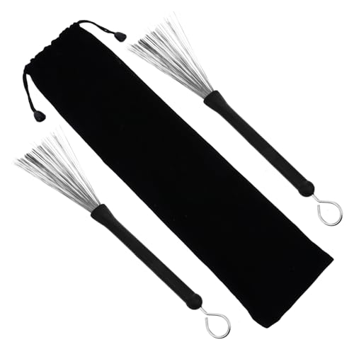 ERINGOGO 1Pair Drum Stick Brush for Jazz Drums Includes with Convenient Bag for and Transport present for Drum Enthusiasts