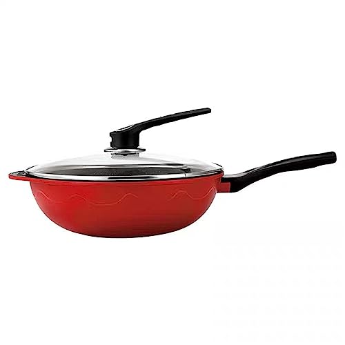 Wok Pan 30cm con tapa de vidrio resistente miniatura 1