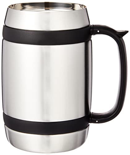 Captain Stag UE-3231 Double Stainless Steel Beer Stein 600 (Barrel Shape)