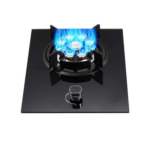 BZJPRFC Estufa De Gas Portátil con 1 Quemador, Cocina De Gas For Camping De 5,2 KW, Placa De Cocción Independiente De Vidrio De Alta Potencia con 9 Cavidades(NG)