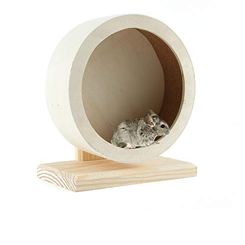 JEMPET Hamster Silent Running Exercise Wheels,Made of Wood (S)
