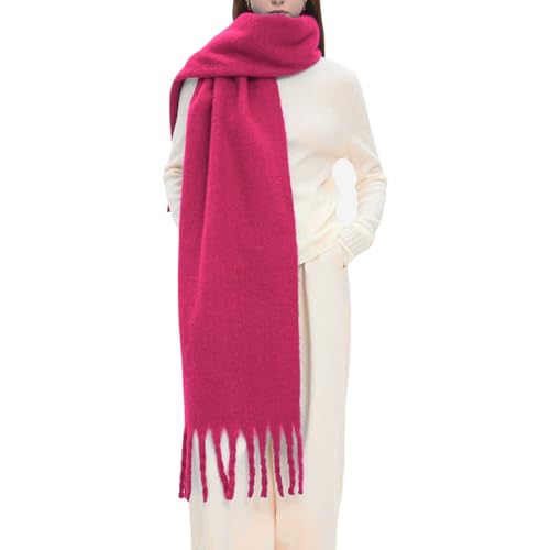 Big Chunky Plaid Scarf Colorful Checked Oversized Thick Scarves Soft Large Cashmere Wool Winter Warm Blanket Women