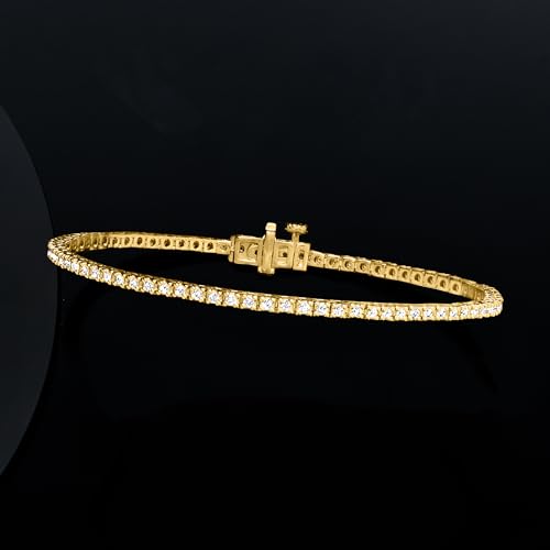 Ross-Simons 1.00 ct. t.w. Lab-Grown Diamond Tennis Bracelet in 18kt Gold Over Sterling4