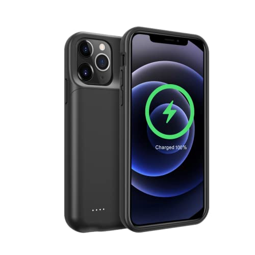 Wixann Battery Case for iPhone 12 Pro & iPhone 12,6800mAh iPhone 12 Pro/iPhone 12 Slim Portable Protective Charging Cover,Rechargeable Extended Power Charger Case for iPhone 12 Pro & iPhone 12