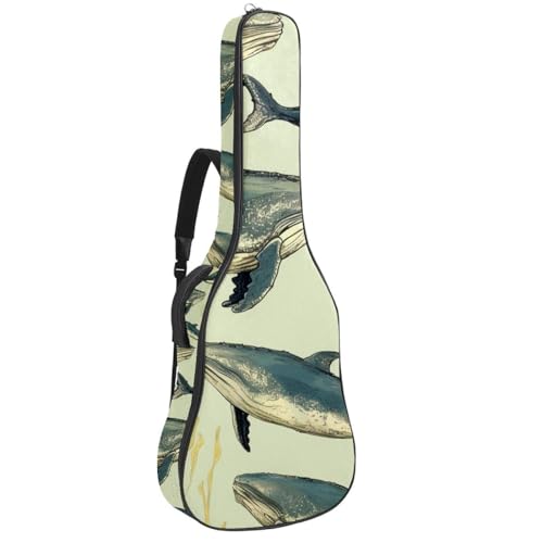 Housse de guitare basse 104 cm en tissu Oxford imperméable avec double bandoulière
