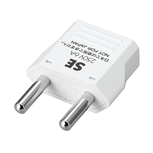 Amazon.co.jp: ヤザワ 電源変換プラグ（Aタイプ→SEタイプ）KP6-WH