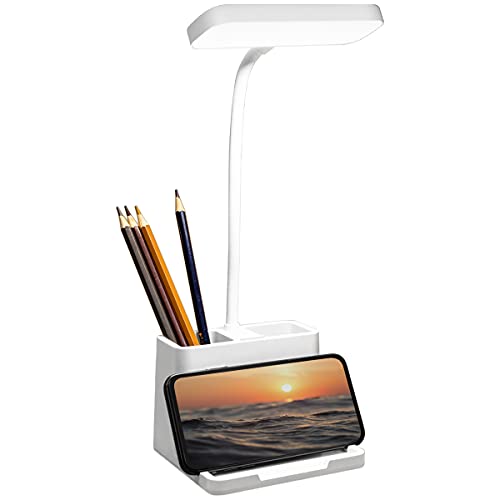 Consejos para Comprar Lamparas de Escritorio Walmart que Puedes Comprar On-line. 45 MESVIER Lámpara de Escritorio LED, Lampara de Escritorio Recargable con Portalápices y Soporte para Celular, 3 Colores y Brillo Regulable Continua, Control Táctil