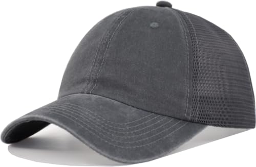 Image of TSSGBL Men's Plain Baseball Hat - OSFM & XXL Big Head Fit，Adjustable Structured Ball Cap with Reflective Sandwich Brim