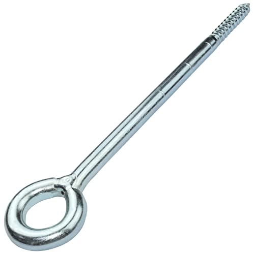 AERZETIX - C58290 - Satz mit 2 Schraubhaken öse ring Ø12x230mm für rohrgerüste - holznetz - wandbefestigung - aus stahl - farbe silber