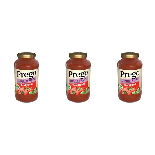 Image of Prego Traditional Sensitive Recipe Low FODMAP Pasta Sauce, 23.75 Oz Jar (Pack of 3)