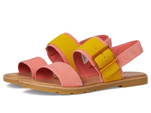 Sandale plate Sorel Femme Ella III Slingback confortable couleur corail en 36