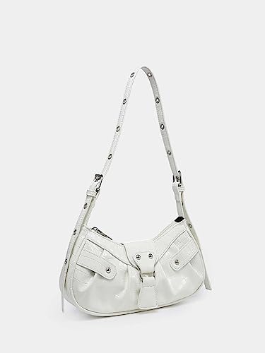 Image of Verdusa Women's Pleated Shoulder Bag PU Leather Clutch Handbag