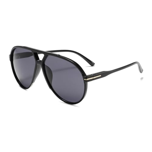 Lunettes de soleil mixtes rondes vintage grand format à haute protection solaire