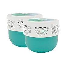 Babaria Vitamin B3 Body Cream - Body Lotion for Women and Men for All Skin Types - Softens, Improves Skin Tone and Elasticity - Quickly Absorbed - 2 pc