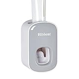 Home Automatisches Zahnpastaspender-Set mit Wandhalterung für Badezimmer, freihändiger Zahnpastaquetscher für Kinder, wasserdicht, staubfrei und spurlose Installation, Grau