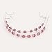 1 Pair Temporary Removable Teeth Braces, Clip on Braces for Teeth with Metal Wires, Metal Bracket and Orthodontic Ligature Ties for Dental Students to Practice (Rose Red)