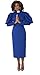 Tally Taylor Women’s Clergy Dress – Puff Sleeves & Classic Collar – Modest Church Attire – Sizes 6–18 – Black, Blue, White, Purple (US, Numeric, 14, Regular, Regular, Royal/White)