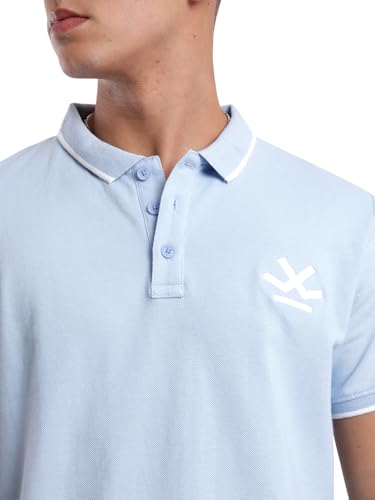 Image of WROGN Men's Pure Cotton Polo T-Shirt | Logo Embroidery | Regular Fit