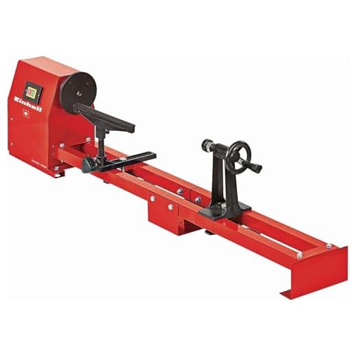 Einhell TC-WW 1000 - Torno de madera (350 W, torno Ø 356 mm, ancho de punta 100 cm, soporte para herramientas, marco de guía estable, transmisión por correa en V)