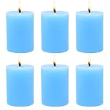 6 Pack 3x4 Inch Pillar Candles, Unscented Column Candles for Home Restaurants Spa Church Weddings, S
