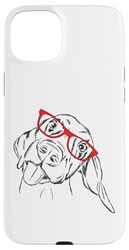 Mens Womens Kids Funny Goofy Red Glasses Vizsla Dog Lover �X�}�z�P�[�X iPhone 15 Plus �p