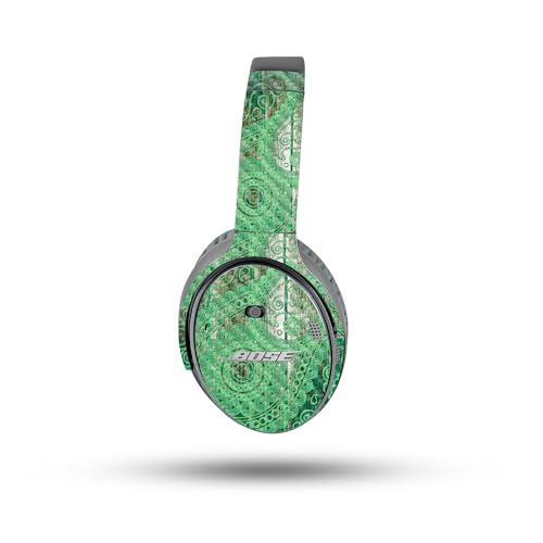 Image of MightySkins Carbon Fiber Skin Compatible with Bose QuietComfort 35 II Headphones - Vintage Paisley | Protective, Durable Textured Carbon Fiber Finish | Easy to Apply