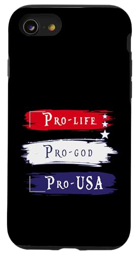 Pro Life Pro God Pro USA Patriotic Spirit �O���t�B�b�N �X�}�z�P�[�X iPhone SE (2020) / 7 / 8 �p