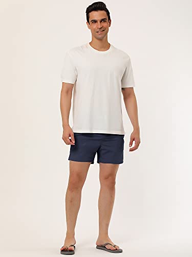 Lars Amadeus Men's Summer Solid Color Mesh Lining Contrasting Drawstring Beach Swim Shorts3