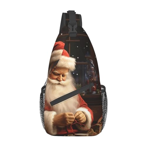 Sac à dos unisexe noir pour voyage et randonnée avec sangle ajustable imprimé chat de Noël