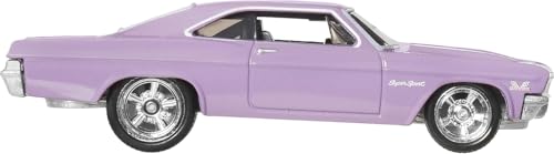 Image of Hot Wheels Premium Fast & Furious, 1:64 1966 Chevy Impala Scale Die-Cas Vehicle with Real Riders Tires 5 /5 (Purple)