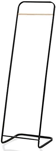 JEFEE Garment Rack Hang Clothes Rack Simple Garment Rack for Garment Storage Display, Heavy Duty Metal Clothes Rack, Free Standing Hang Clothes Rack Covers Small Area for Office bedroom, Black