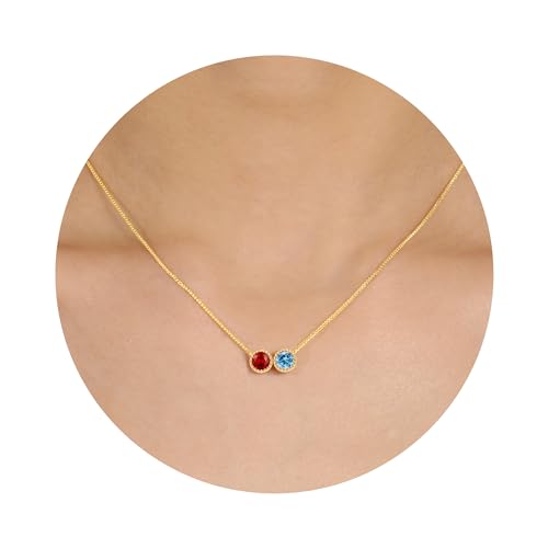 Sistble December Birthstone Necklace Turquoise Necklace January Garnet Necklaces Mothers Birthday Gift Gold Jewelry for Daughter Granddaughter Sistble December Birthstone Necklace Turquoise Necklace January Garnet Necklaces Mothers Birthday Gift Gold Jewelry for Daughter Granddaughter