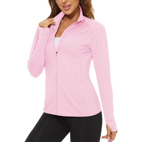 TACVASEN Women's Lightweight Athletic Jacket UPF 50+ Long Sleeve Sun Shirt
