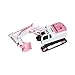 Kodbiby Pink RC Excavator, 6 Channel 2.4Ghz RC Construction Vehicle,1:24 Scale Pink Excavator Toy with 360° Rotation, Light Sound and DIY Stickers Birthday Gift for Teens Adults (3 Battery)