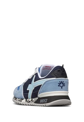 w6yz Baskets en Tissu Technique et suède, Céleste 43 – vue 2