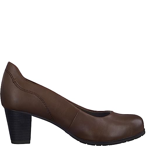 Jana Damen Pumps aus Kunstleder Elegant Weite H Mehrweite, Braun (Cognac),...
