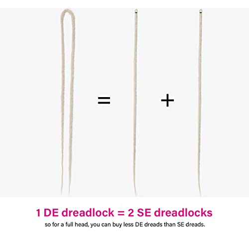 Kraler 18" Double Ended Dreadlock Extensions 613 Blonde Handmade Synthetic Dreads Extensions (10 Strands) #TOP1