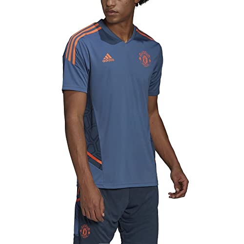 adidas Manchester United Condivo 22-Jersey de Entrenamiento (Short Sleeve), Color Azul, Large para Hombre