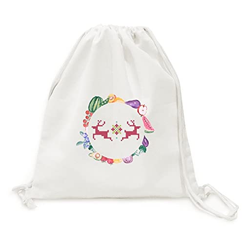Sac en tissu pliable pour fruits légumes et courses cabas réutilisable noël