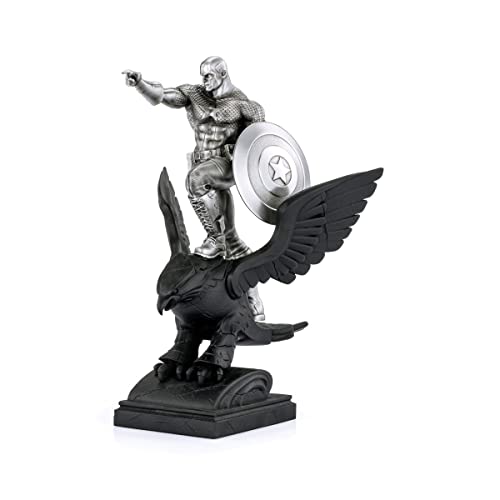 Royal Selangor Hand Finished Marvel Collection Pewter Limited Edition Captain America Resolute Statue Gift #TOP2