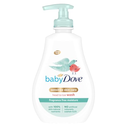 Baby Dove Head to Toe Wash Sensitive Moisture 200ml – Fragrance Free Baby Bath & Body Wash for Delicate Skin