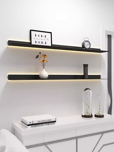 Étagère lumineuse noire pour valoriser vos objets de collection - 5