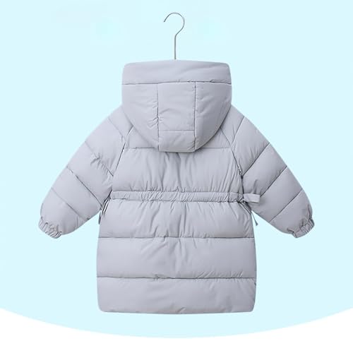 Girls Winter Coats Oversized Thickened Hooded Quilted Mid Parka Coat Casual Soft Adjustable elastic waist Outerwear4