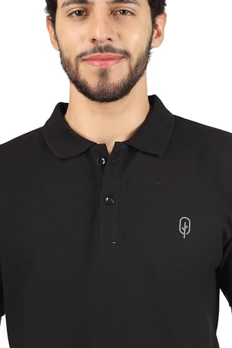 Image of Men's Regular Fit Polo Collar Half Sleeve T-Shirt Cotton Blend Polo T-Shirt Comfortable Lightweight Plain T-Shirt