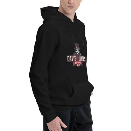 WINDALY Davis&Elkins College Men'S Polyester Fleece Hooded Sweatshirt Crewneck Long Sleeve Pullover2