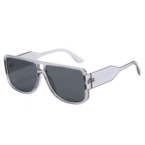 Lunettes de soleil rétro punk anti-éblouissement grande monture et verres UV400 dégradés