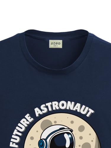 Image of ADRO T Shirts for Boys & Girls | Astronaut Printed T-Shirt | Ages 3-14 | 100% Cotton Round Neck Tshirt for Boys